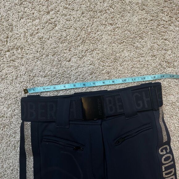 Goldbergh Cher Ski Pants Pippa Ski Pants Black Gold Logo Waterproof US 8 - Picture 7 of 12